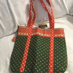 Large reversible quilted cotton tote bag